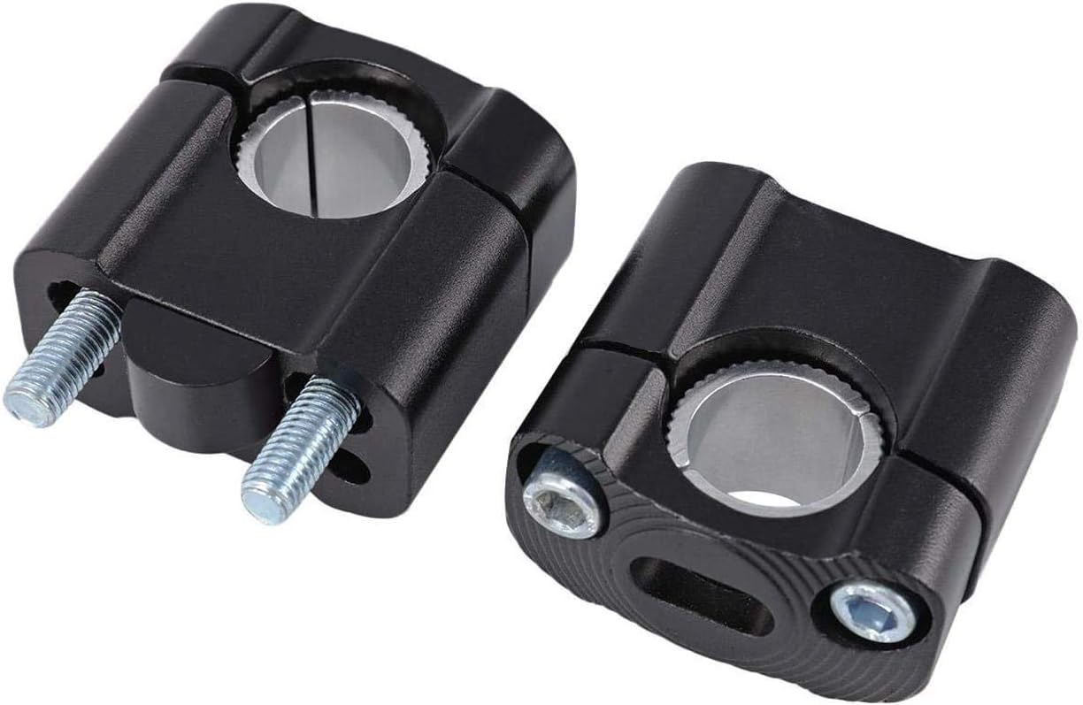 Motorcycle Handlebar Risers for 1-1/8"(28mm) 7/8" (22mm) Universal Handlebars Clamp Riser Taper Dirt Bike Motocross, Black