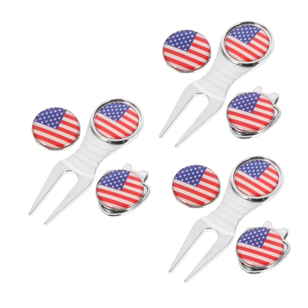 Toyvian Hochwertiges Teiliges Set Tragbarer Golf Divot Tool mit Ballmarker Zubehör für Golfer für Pflege Golfplatzes und Einfach zu Transportieren