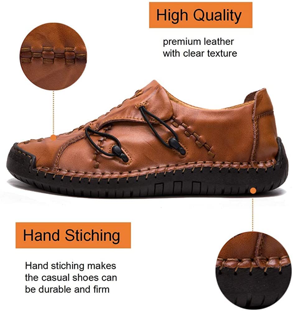 Verano Zapatillas sin Cordones Hombre Cuero Zapatos Caballero Casuales Oficina Ligeras Mocasines Ponerse Barco Vestido Formal