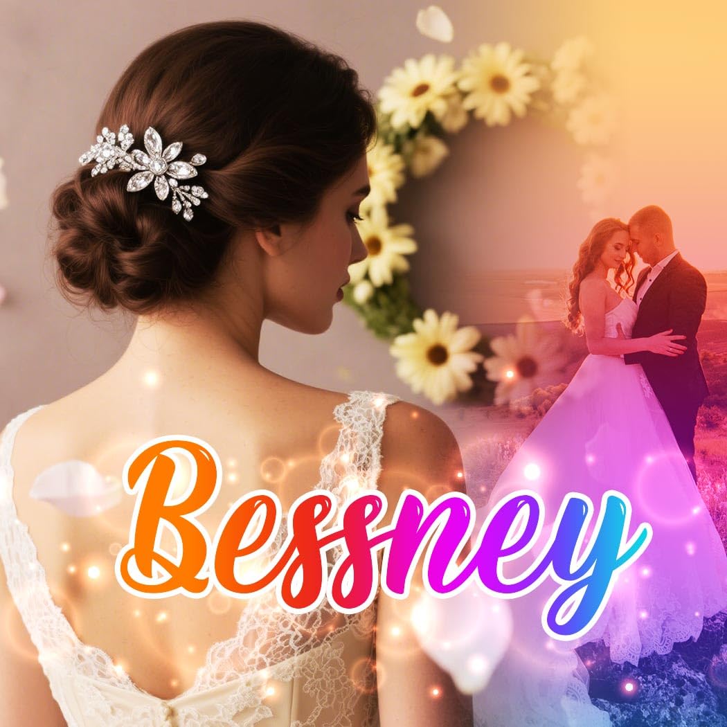 Crystal Wedding Hair Comb Silver Pearl Hair Piece Bridal Hair Accessories for Women - Image 4