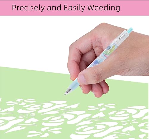 Miniatura 4 de Herramienta de deshierbe de 6 piezas para vinilo, bolígrafo de deshierbe de liberación de aire de precisión, bolígrafo de vinilo de pinpen rápido,