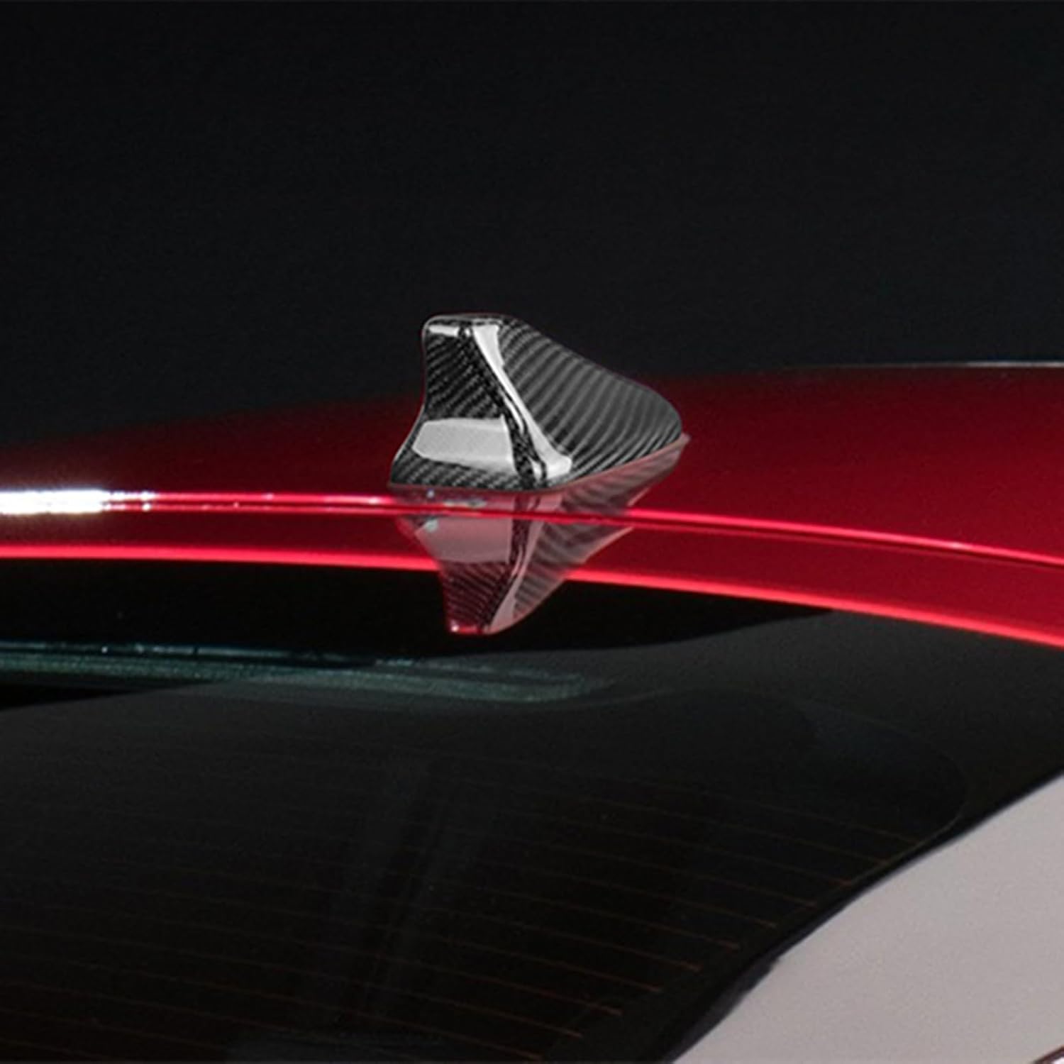 Carbon Fiber Car Roof Shark Fin Antenna Cover Trim for Kia Stinger 2018-2023