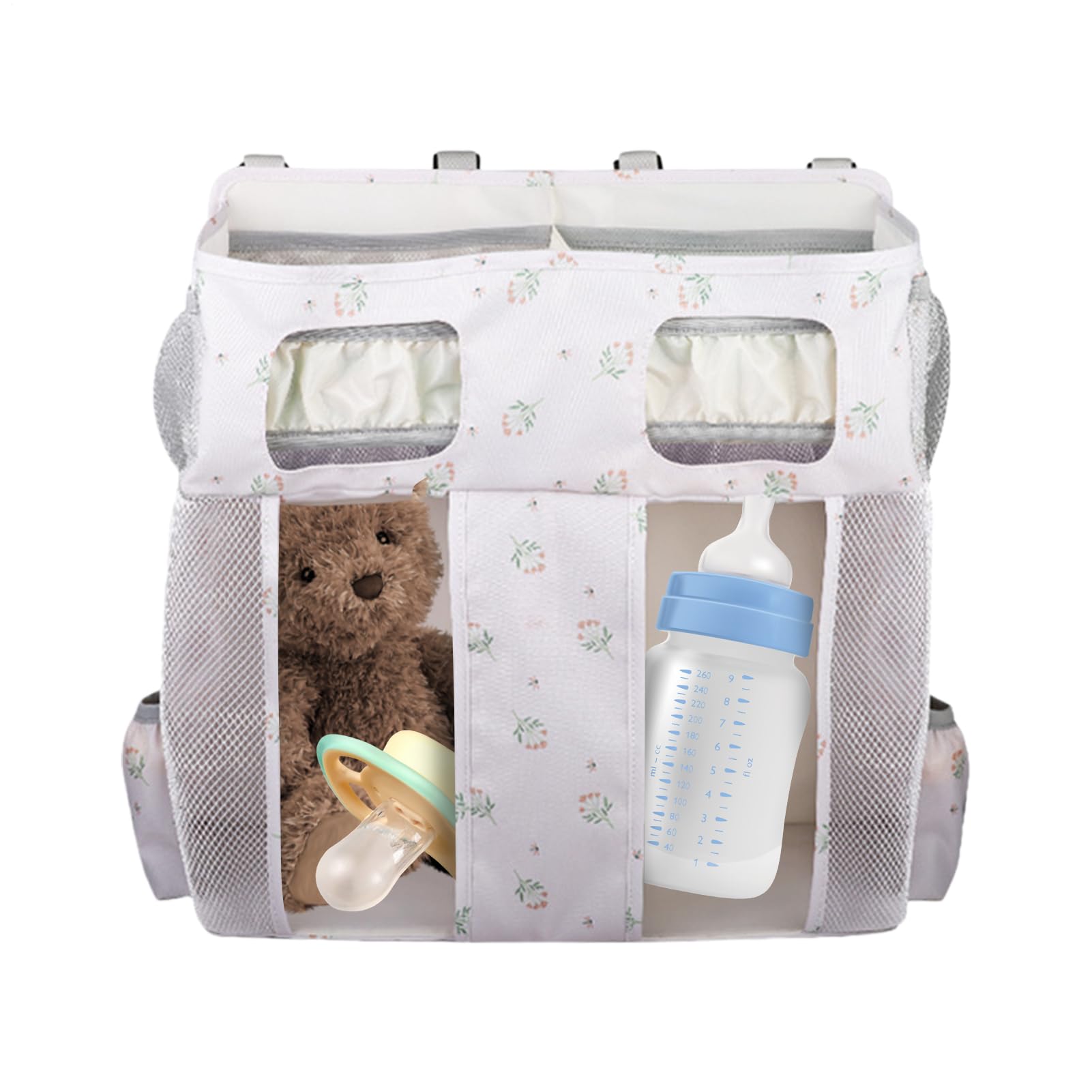 Genérico Organizador Pañales Cuna Oxford Gran Capacidad Multicompartimento | Organizador bolsillos de cuna infantil bolsas guardería Juguetes, Biberón, Babero, Paredes, Cama Infantil, Habitación, Niños