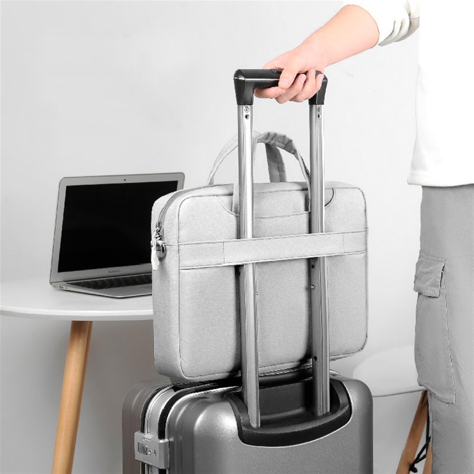 Ordenador Portátiles Funda Bolsa acolchada for portátil a prueba de golpes, bolso de hombro de 15,6-16 pulgadas, maletín de mano de gran capacidad Funda Portatil Bolsa Multifuncional