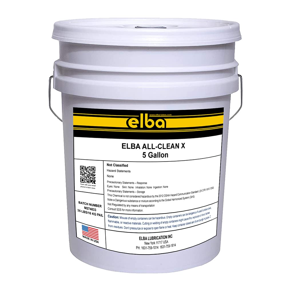 elba NSF Certified Industrial Degreaser and Cleaner | Dissolves Oil and Grease Water-Based Industrial Strength | Environmentally Safe. (5 Gallon Pail)