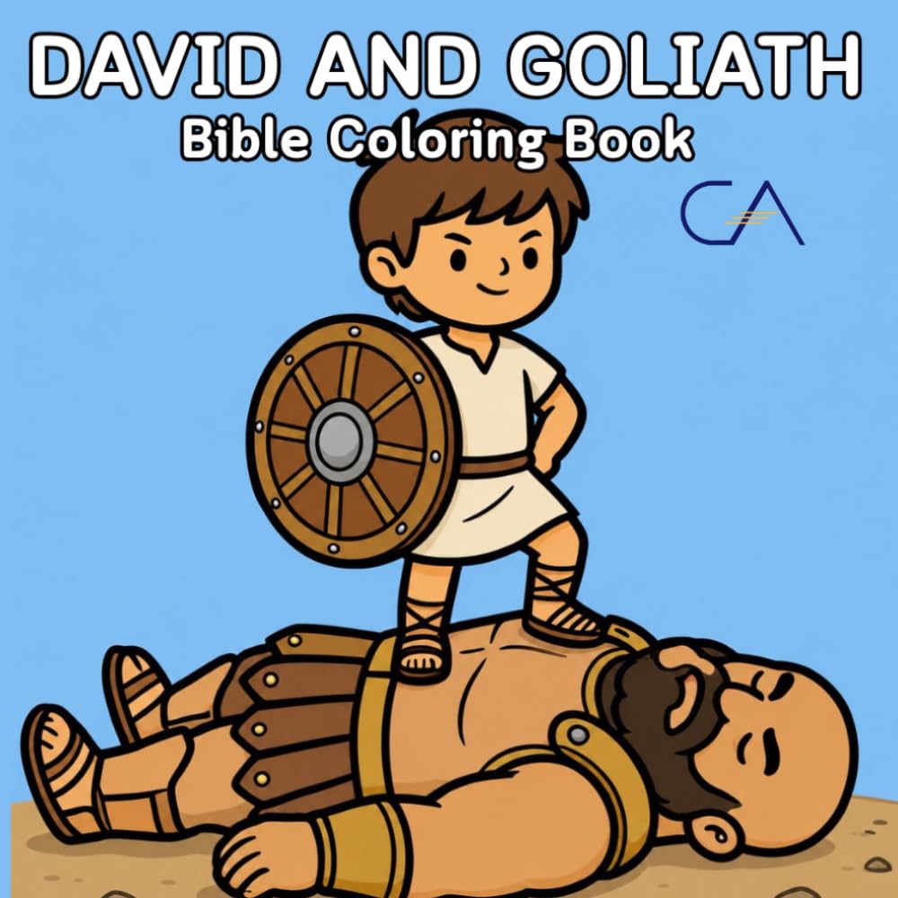 David and Goliath Bible Coloring Book: The Story of Creation Coloring Book for Kids Ages 4–8 (Bible Adventures Coloring Books for Kids)