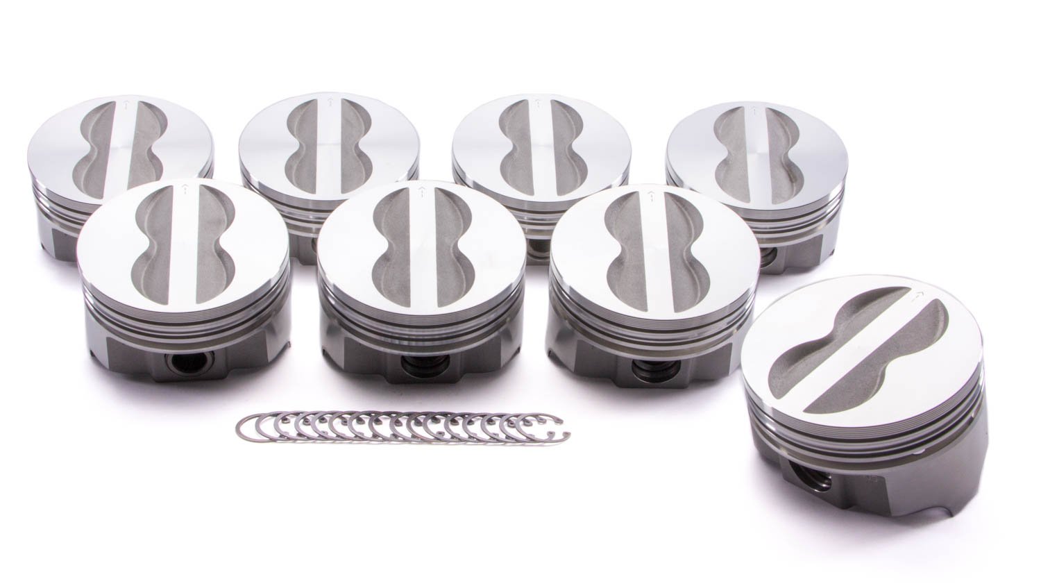 Icon IC9913.040 Flat Top Forged Piston Set - Compatible With Small Block Chevy Engines (V8)