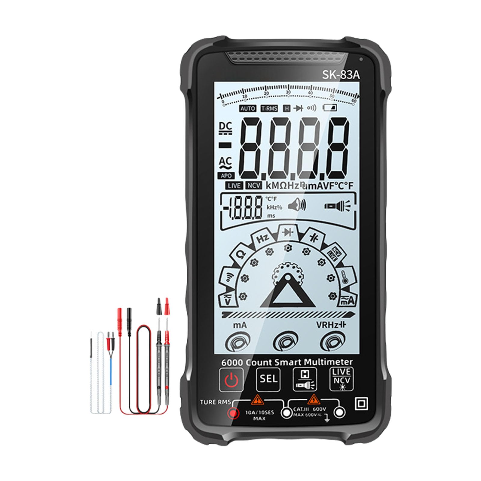 Buxuaaaa Sk83a Rechargeable Multitester Touch Interfaces User Friendly Touch Control Multimeter For Multifunction Electrical Measurements Electronic Measurement Tool