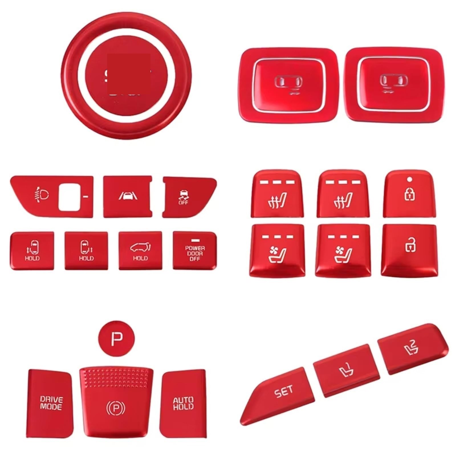 Interior Button Stickers Compatible with Kia for Carnival KA4