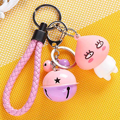 Payne Donne remarkable Funny Korean cartoon key rings Bells Key pendant cute car decoration key chain(None H02)