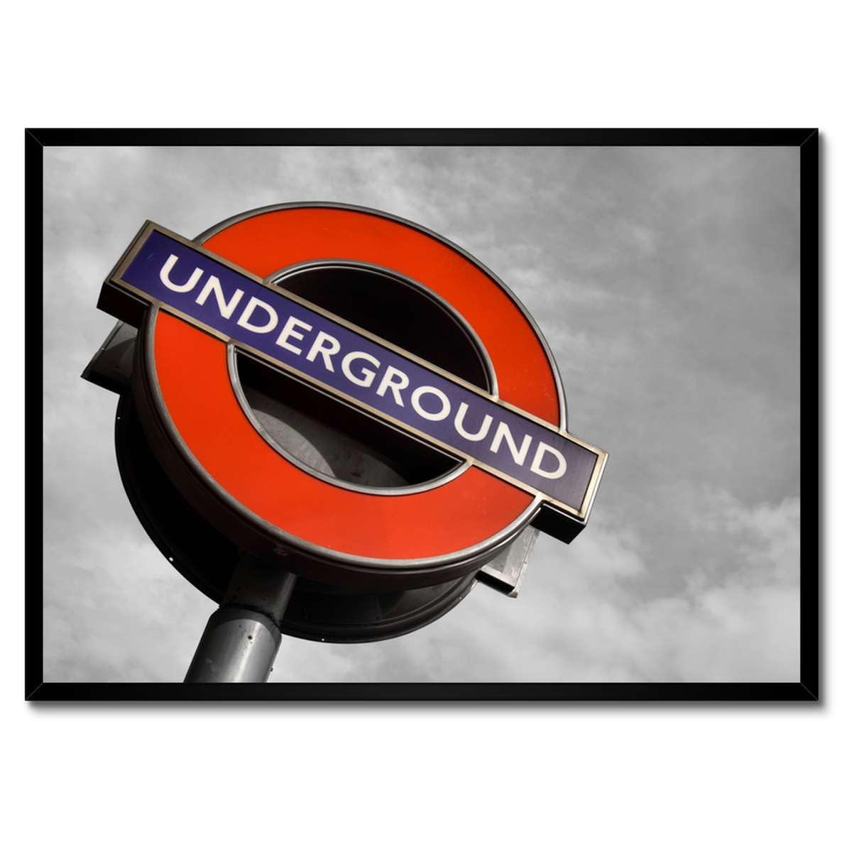 Poster in cornice bianca Wall Art Decor 70x50cm Inghilterra Londra Underground No. H1137M_RAPL1G