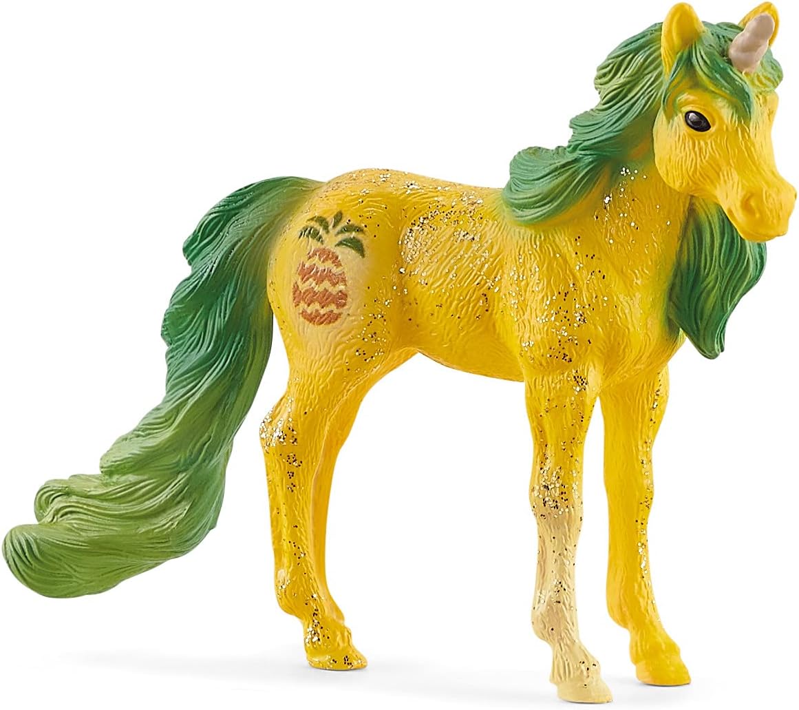 SchleichBayala, Pineapple Unicorn Foal Toy, Yellow Unicorn Gift for Girls & Boys 5-12 Years Old