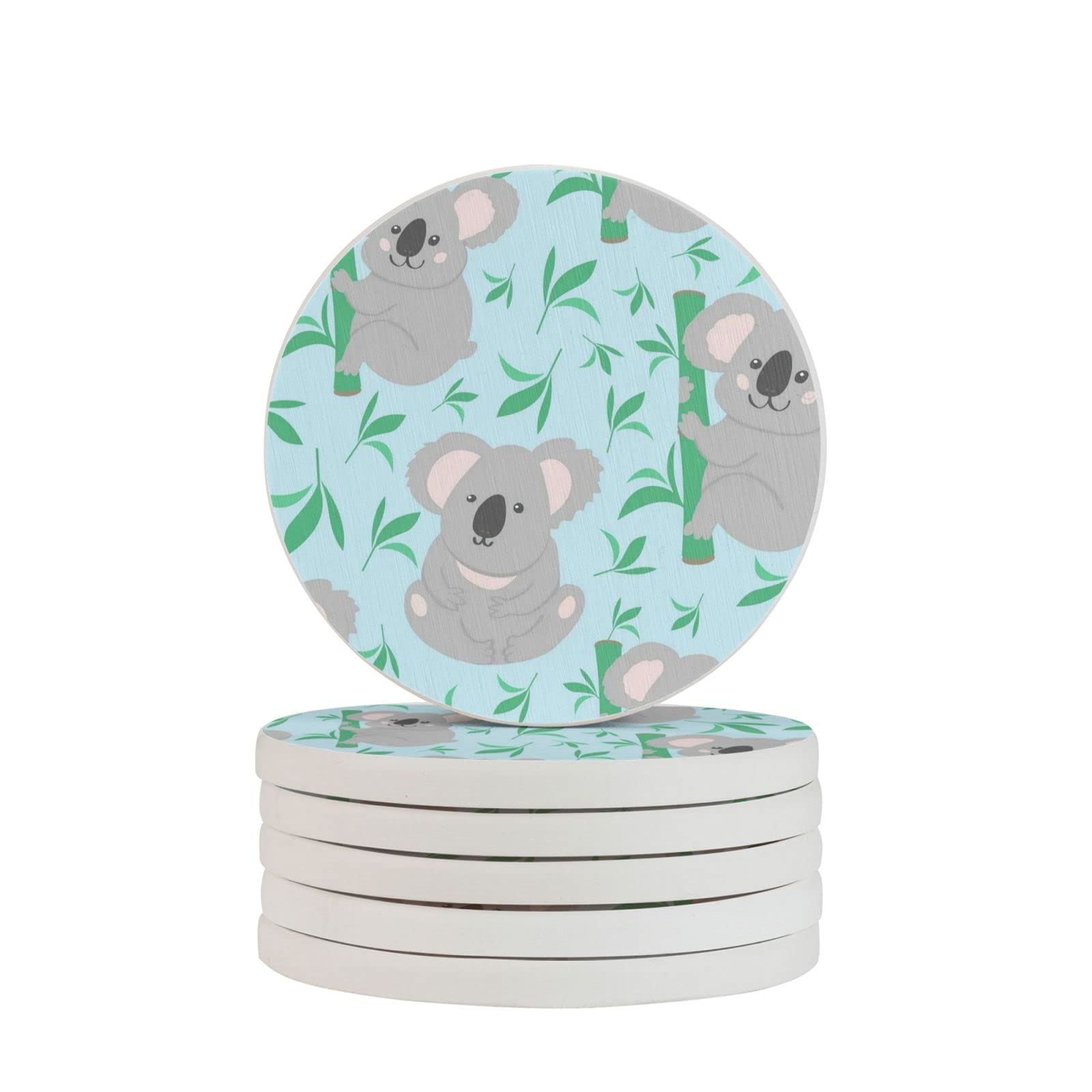 Sous-verre rond diatomite Sloth Fashion 2 pièces diamètre 10 cm lit