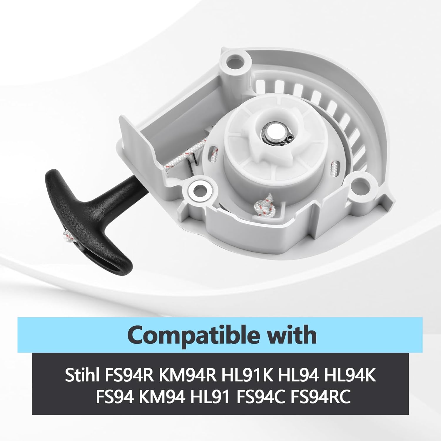 Rewind Starter Recoil Starter Compatible with Stihl FS94R KM94R HL91K HL94 HL94K FS94 KM94 HL91 FS94C FS94RC Replaces 4149 190 4001, Trimmer Starter