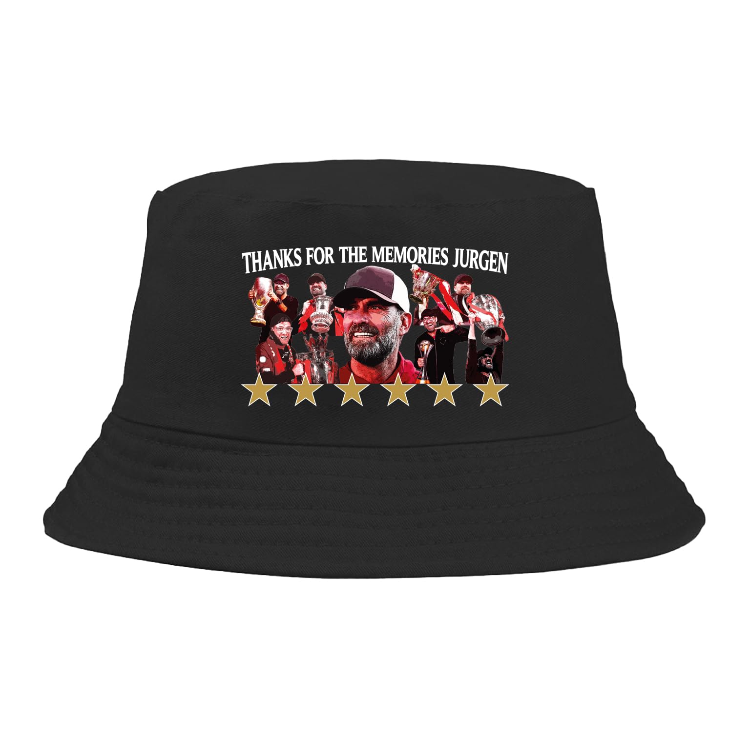 Partisan Unisex Black Liverpool Klopp Bucket Hat - Thanks For The Memories - Adult One-Size Fits All (Cotton, )