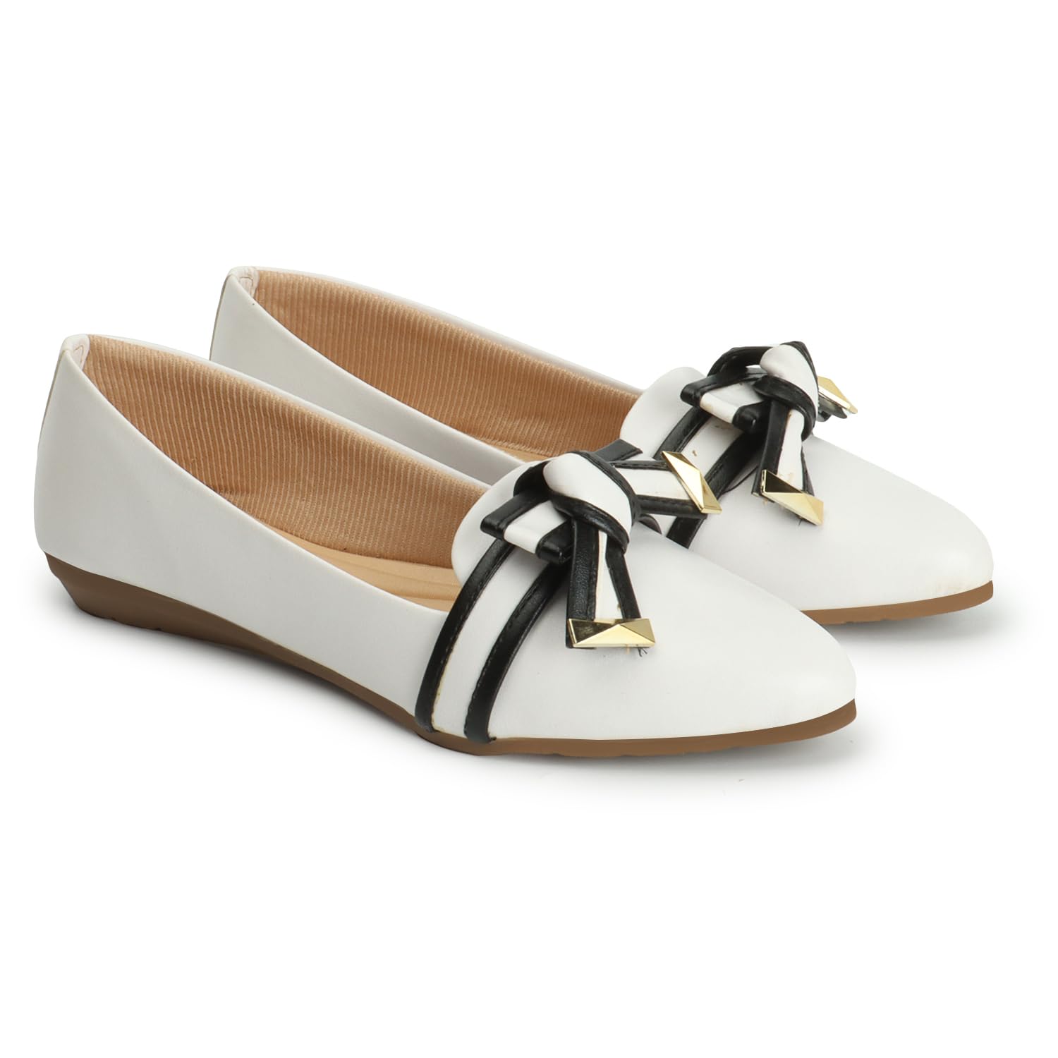 FRANINO PARIS Stylish Fashionable Womens Flat Bellies with Bowknot Design, Comfortable and Casual… White (B0CYLZ357K) Amazon Price History, Amazon Price Tracker