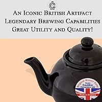 Vista 4 de Cauldon Ceramics Tetera Betty clásica marrón Tetera Betty marrón hecha a mano Hecha con arcilla roja tradicional Staffordshire Tetera de cerámica