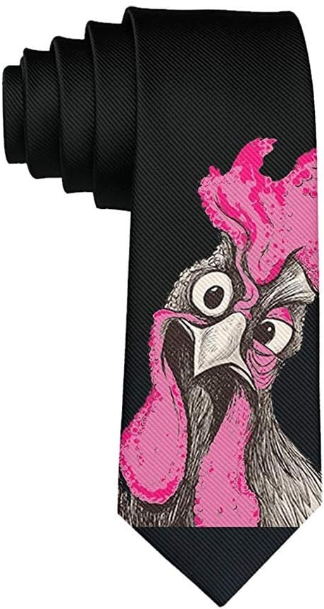 Men's Funny Chicken Necktie Polyester Silk Soft Business Gentleman Tie Necktie
