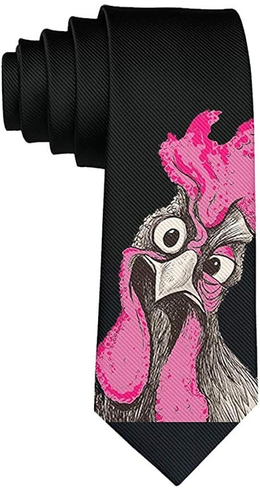 Men's Funny Chicken Necktie Polyester Silk Soft Business