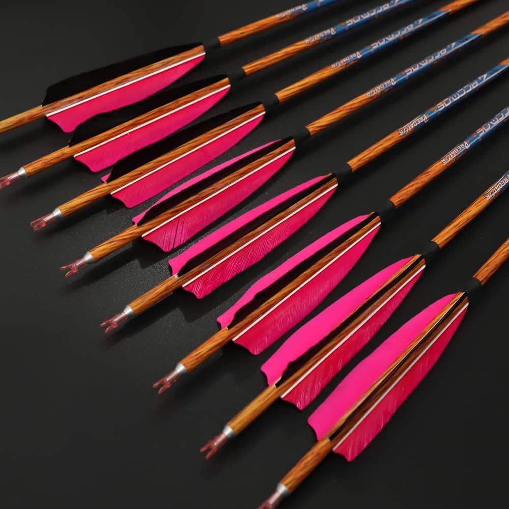 ACCMOS 27-33インチ木のようなカーボンアロースパイン300 350 400 500 600 700ハンティングアロー5 &