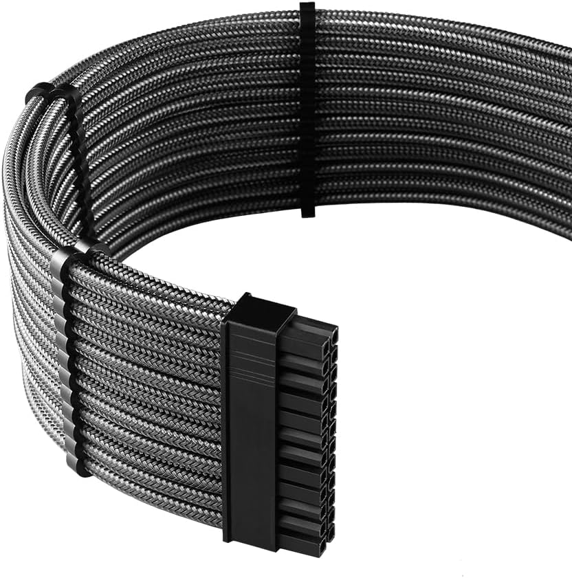 CableMod RT-Series Pro ModMesh Sleeved 12VHPWR StealthSense Dual Cable Kit for ASUS/Seasonic/Phanteks (Carbon)