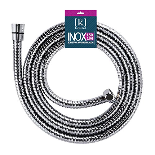 Duschschlauch Brauseschlauch IX150M Verbindungsschlauch zwischen Mischbatterie und Duschkopf Standard DIN-Anschlüsse 1/2 Zoll 1500 mm lang | mit Knickschutz Cover