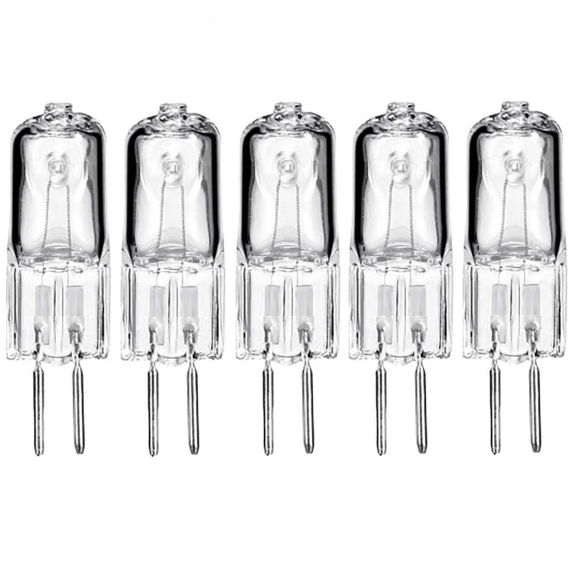 WYLIELAMSH 5PCS G4 6V 5W 12V 10W Mechanical Working Light Bulb 24V 20W G4 220V 35W Halogen Light Bulbs,220V 50W