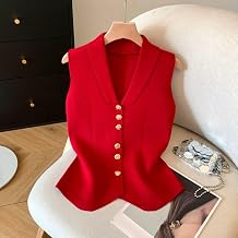Women Knitted Crop Tank,Tops V Neck Sleeveless Solid Color Vest Y2K Casual Summer Spring Tunic Camisole,for Daily Wear