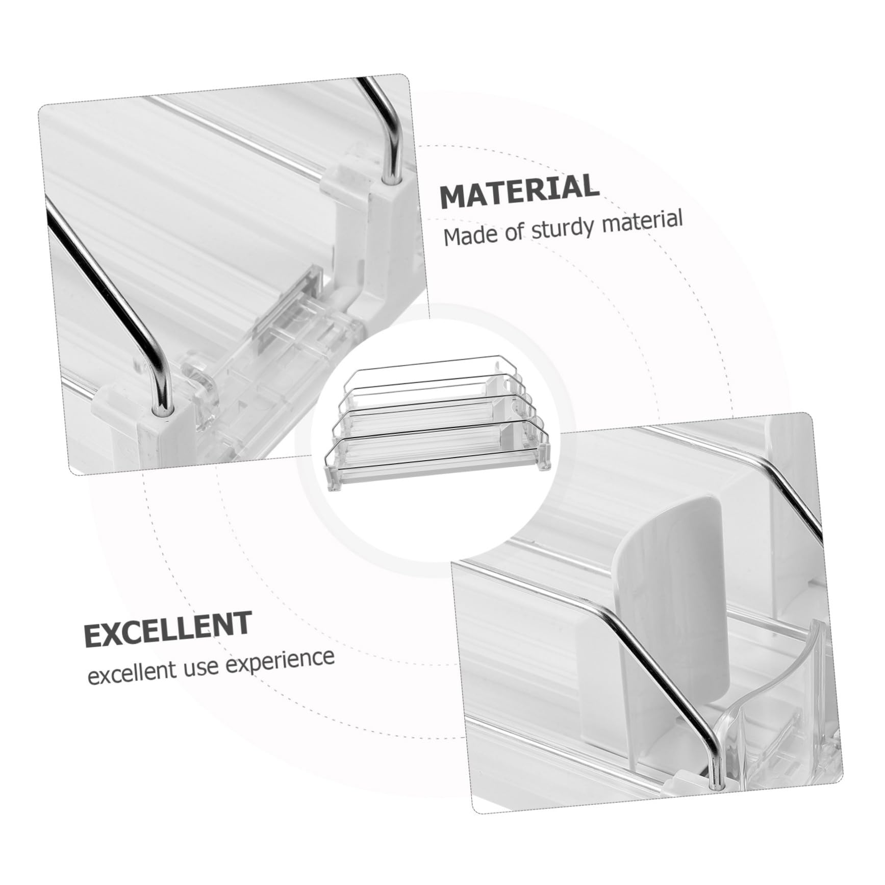 COLLBATH 1ensemble Organisateur De Boissons avec Pousseur Automatique pour Réfrigérateur Accessoire Pratique pour Canettes Et Bouteilles pour Magasins Et Cuisine