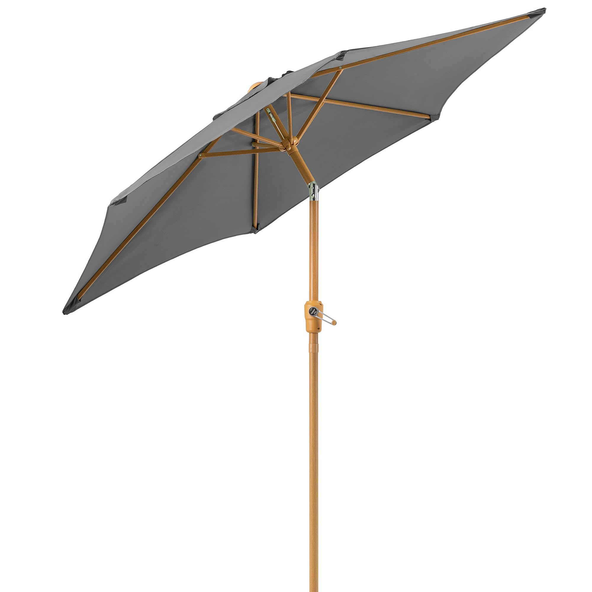 Christow Wood-Effect Parasol With Tilt - 2.4M