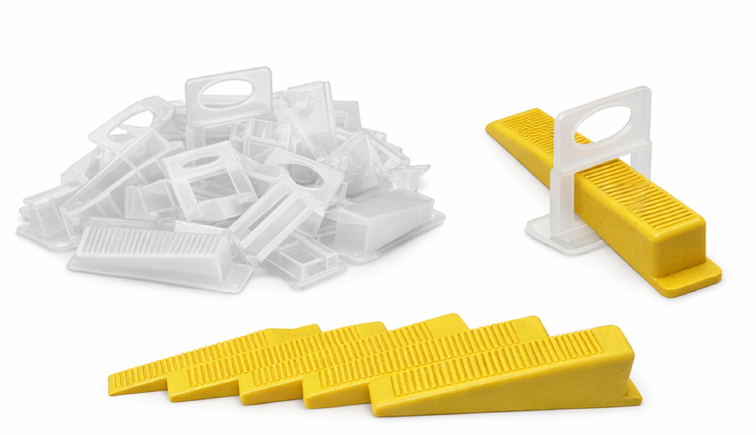 Tile Leveling Wedges and Clips System kit (50 Clips + 50 Wedges) | Tile Spacer & Leveling Tool for Floor and wall | Alignment Tool for Ceramic, vitrified, Porcelain & Marble Tiles-image-18