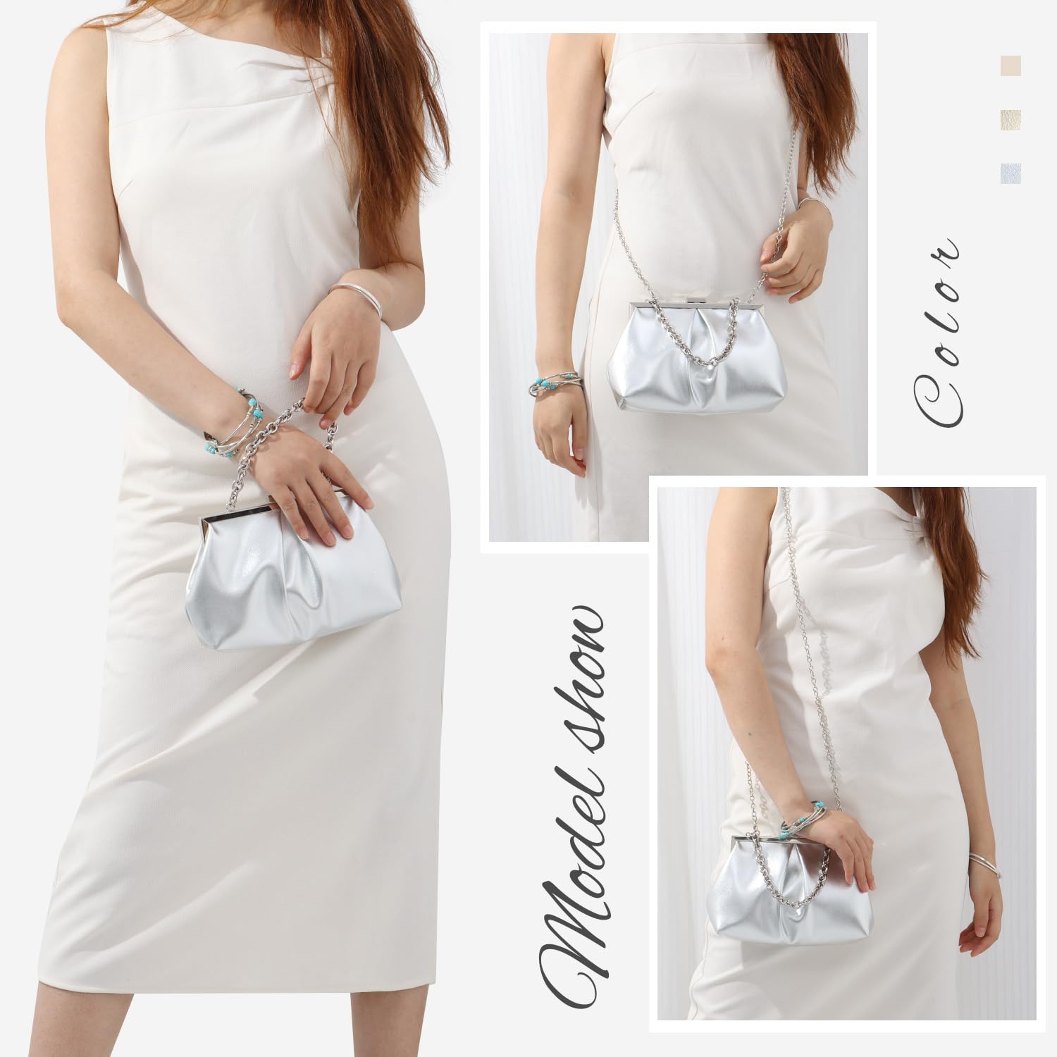 PU Borsa Da Sera In Pelle per Le Donne Crossbody Borsa A Tracolla Pochette Borse