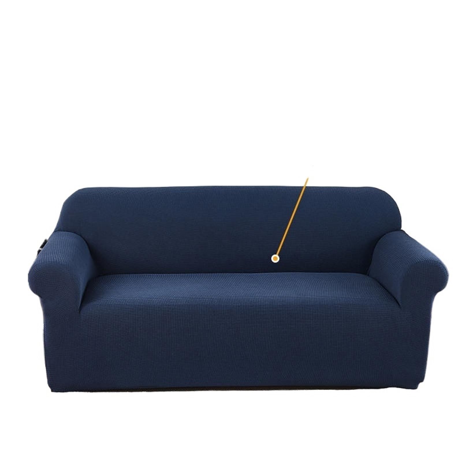 Housse de canapé imperméable extensible salon 4 places bleu profond