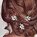 Produktbild Deniferymakeup 3 Stück Strass Brautschmuck Haarnadeln Kristall Haarteile Brautschmuck Haarschmuck Hochzeit Haarschmuck