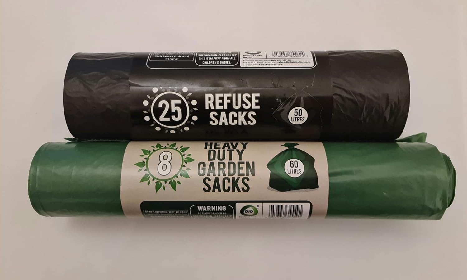 8 HEAVY DUTY GARDEN SACKS + 25 REFUSE SACKS BigaMart