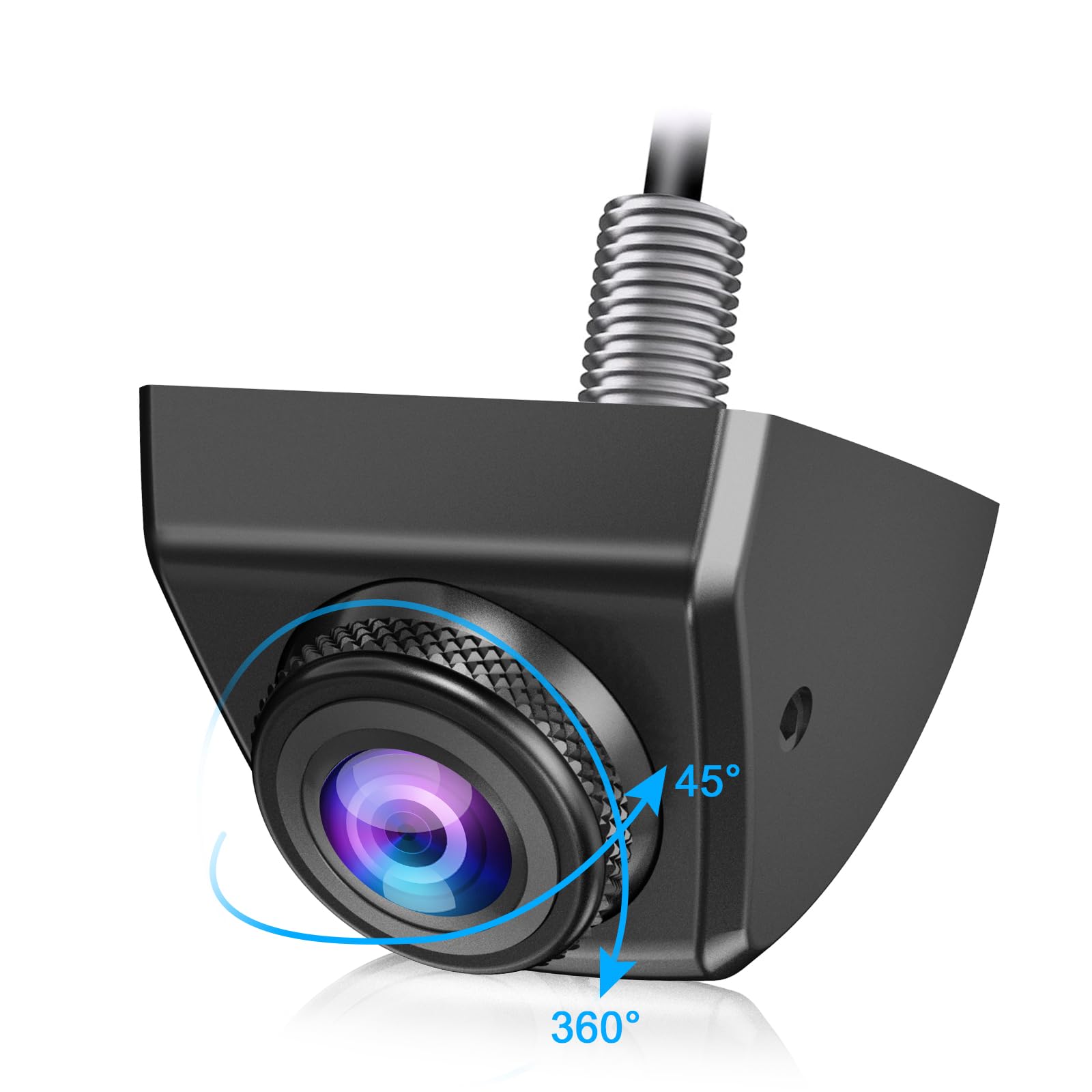 PARKVISION Telecamera per retromarcia per auto, SUV, camper, roulotte, furgone, pick-up, alloggiamento in metallo Telecamera posteriore regolabile con ampio angolo di visione di 140 °