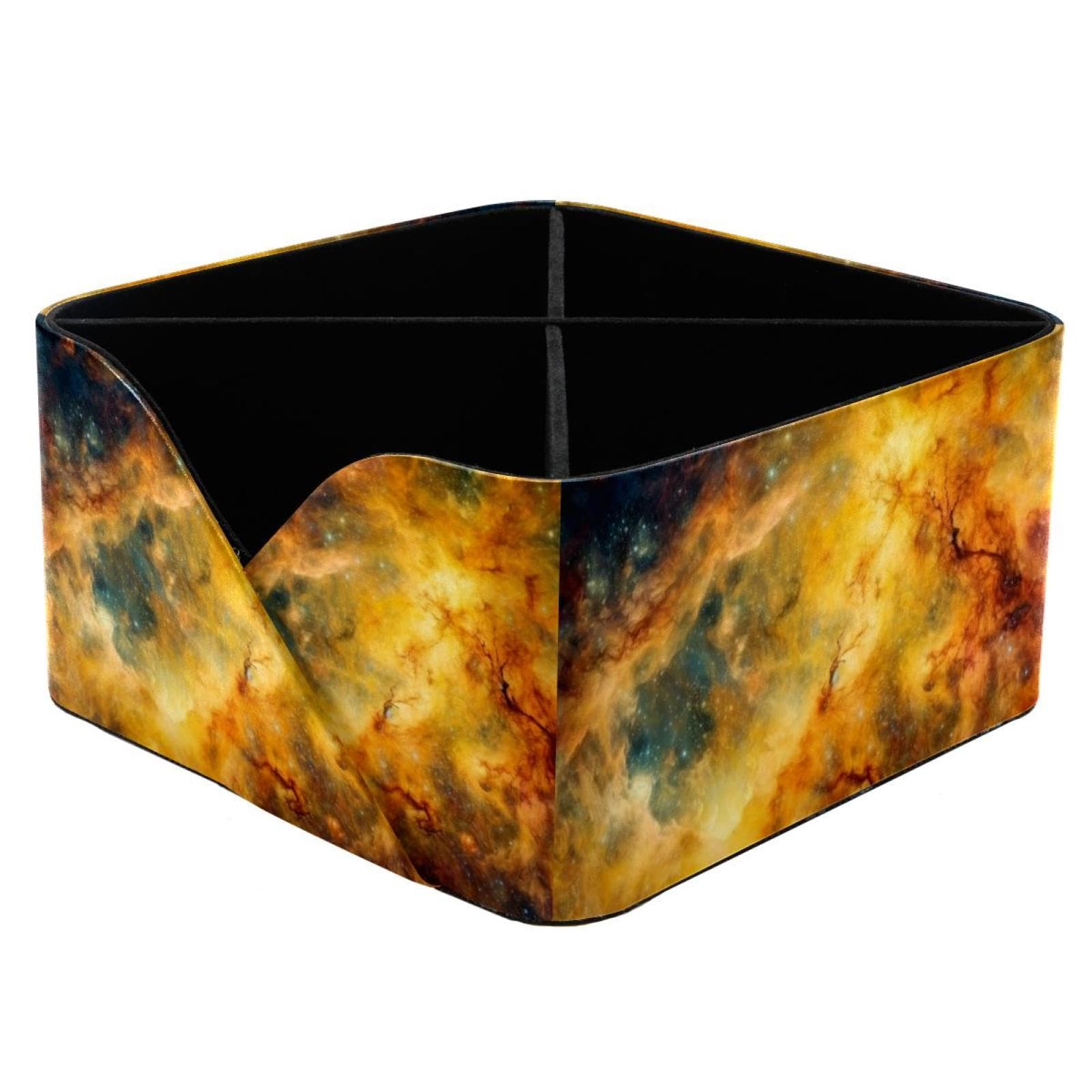 Porte-stylos rectangulaire galaxie jaune pour bureau enfant et femme