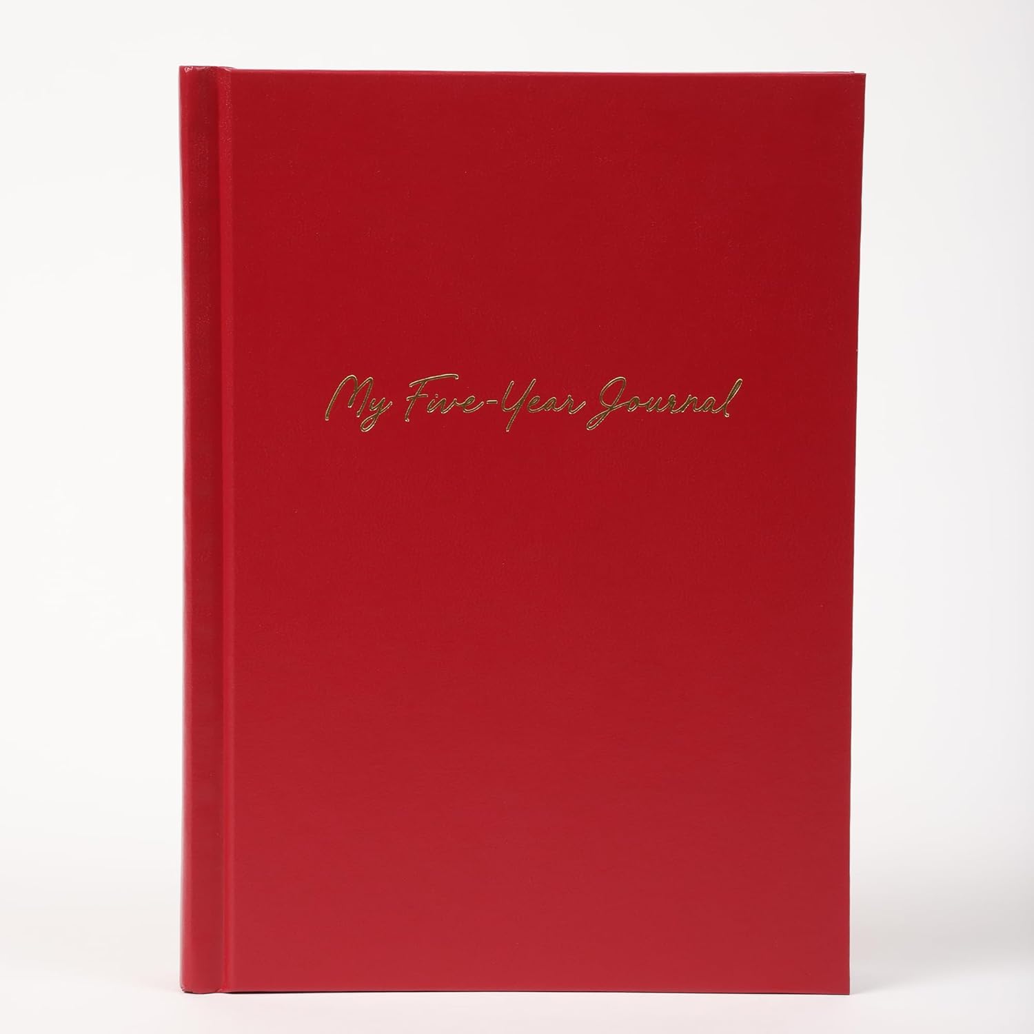 Hard Cover 5 Year Journal | The Easiest to Use Five Year Journal | Quick and Easy Five Year Daily Journal System | 6x8.25 In Size (Cranberry Red)