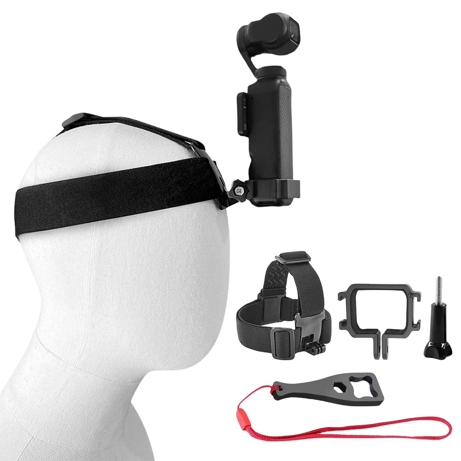 Sruim Pocket 3 Head Strap Mount, Hat Headband Mount Compatible with DJI Osmo Pocket 3 Creator Combo