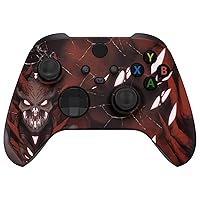 Vista 5 de eXtremeRate Glow in Dark Shell for Xbox Series X & S Controller - Unleash Your Style - Scarlet Demon Custom Acessories Skin Front Housing Cover for