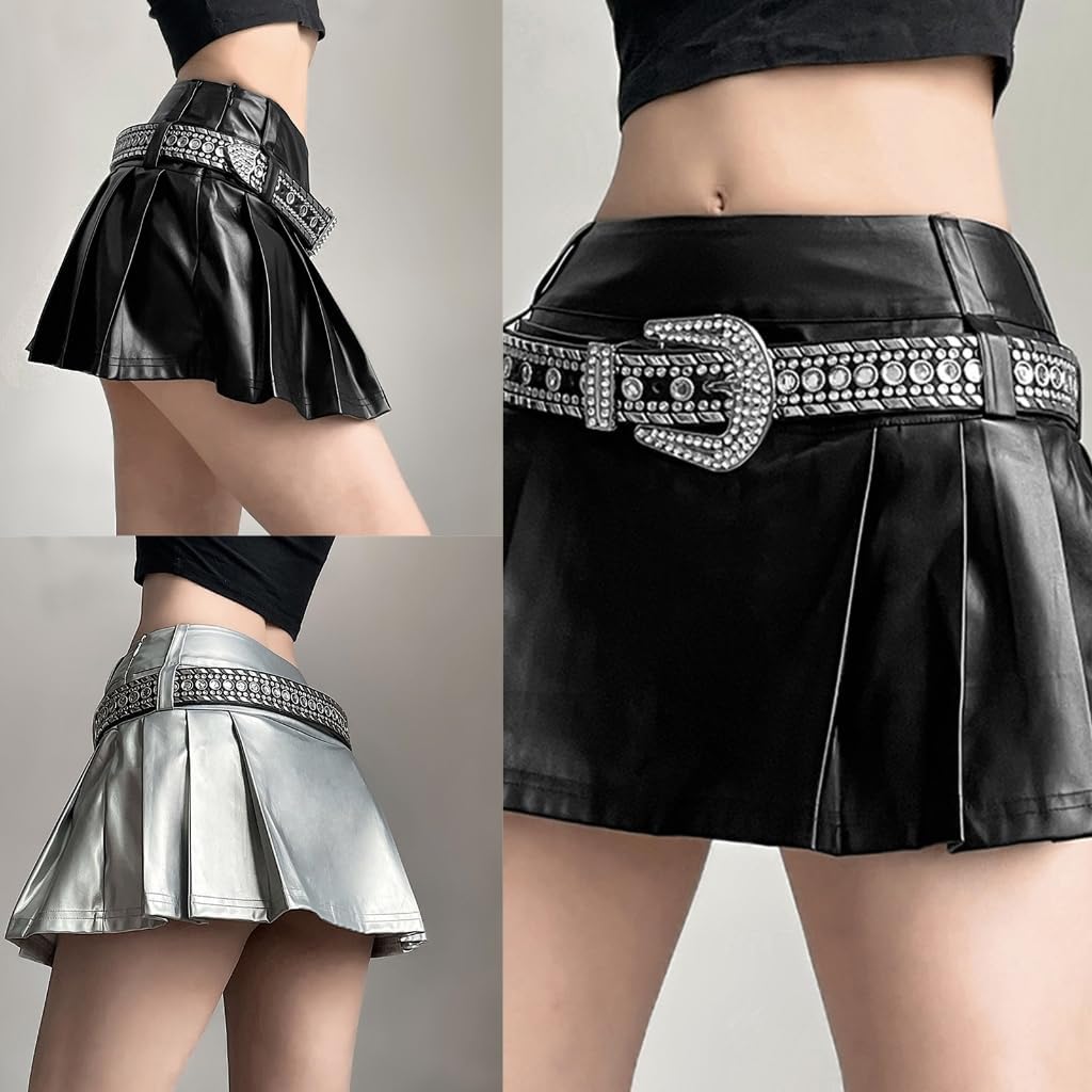 Lily Brown Elegant Pleated Mini Skirt High Waist Side Zipper Women's Fashion Summer Solid Color Short Length Dress