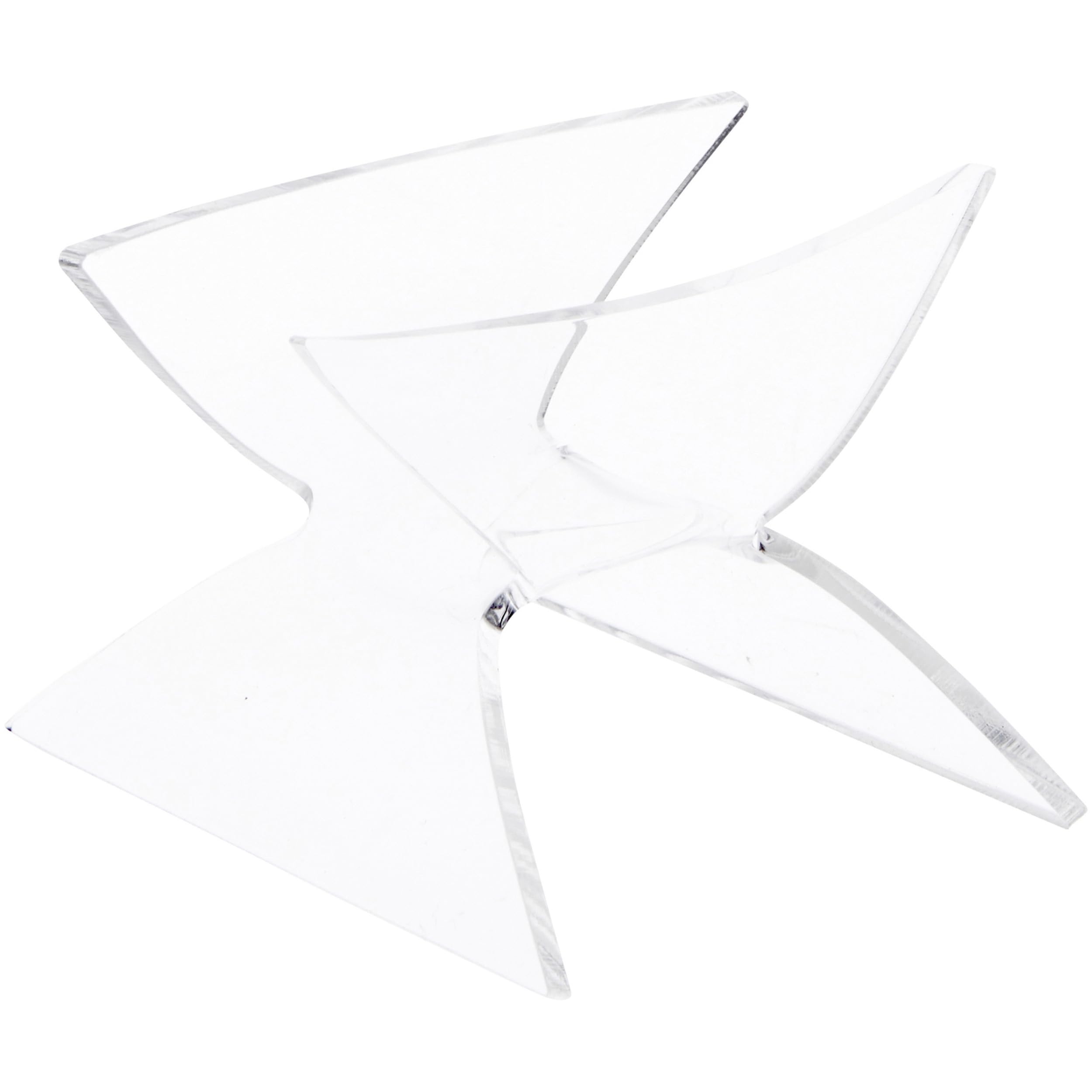 Plymor Clear Acrylic Nautilus Shell Holder Stand, 2.375" H x 2.75" W x 3.625" D