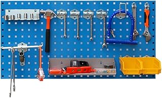Stojak Na Narzędzia Pegboard Ściana Garażowa Stojak Na Narzędzia Przechowywanie Narzędzi Stojak Na Narzędzia Rusztowanie Domowe Półka Warsztatowa Wytrzymałe Narzędzie Naścienne (Kolor: Niebieski, Roz