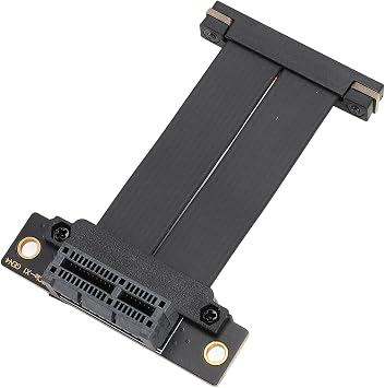 ciciglow PCIE4.0 X1 Riser Cable, Dual 90 Right Angle High Speed GPU Extension Cable 16Gbps PCI Express Gen4 Graphics Card Extension Cable 5cm