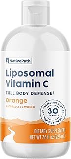 NativePath Liposomal Vitamin C 500mg with Amla Extract - High Absorption Immune Support Supplement - Orange Flavor, 30 Servings