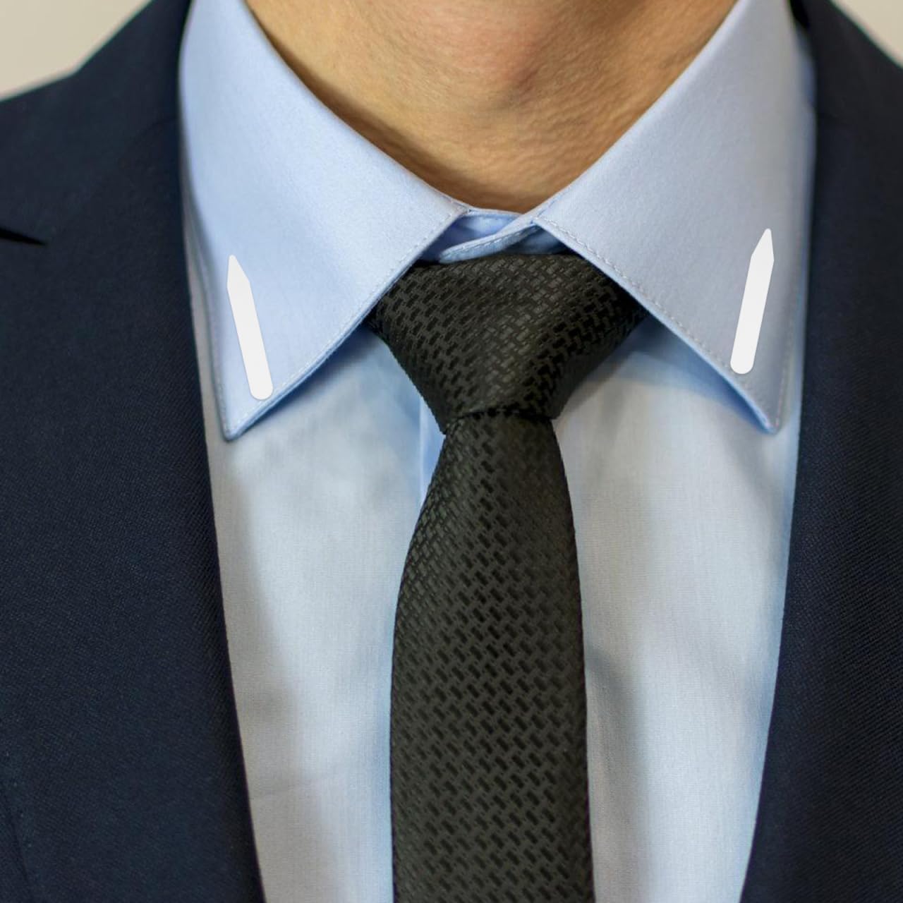 NOLITOY Mens Plastic Collar Stays Anti Bending Stiffeners for Dress Shirts Crisp Insert Accessories for Business Wedding 2.75x0.39In White Collar Stay Nylon, 200 PCS