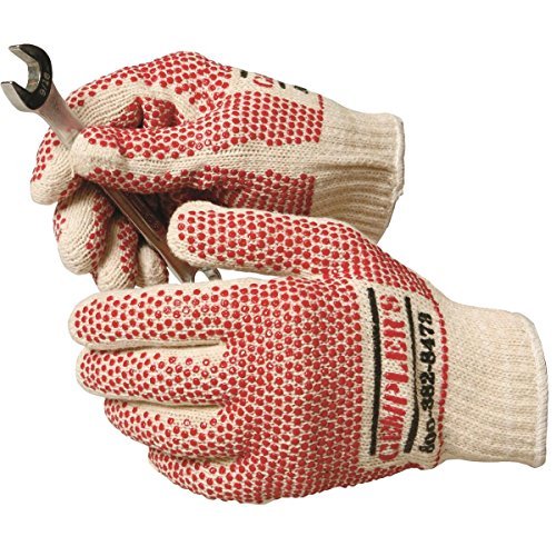 Gemplers Cotton Knit Gripper Dot Gloves, Dozen Pair