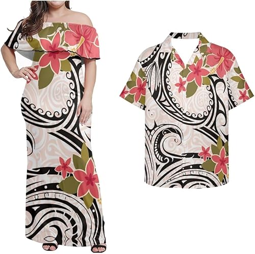 Srengjodk Samoan Shirts for Men Ethnic Style Samoan Clothes Men Samoan Clothing 