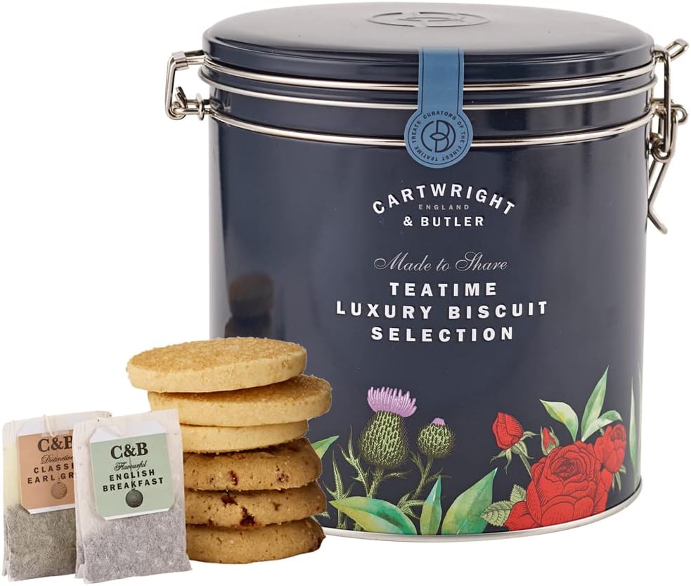 Cartwright & Butler Tea Time Luxury Biscuit Selection Barrel, Enriched ...