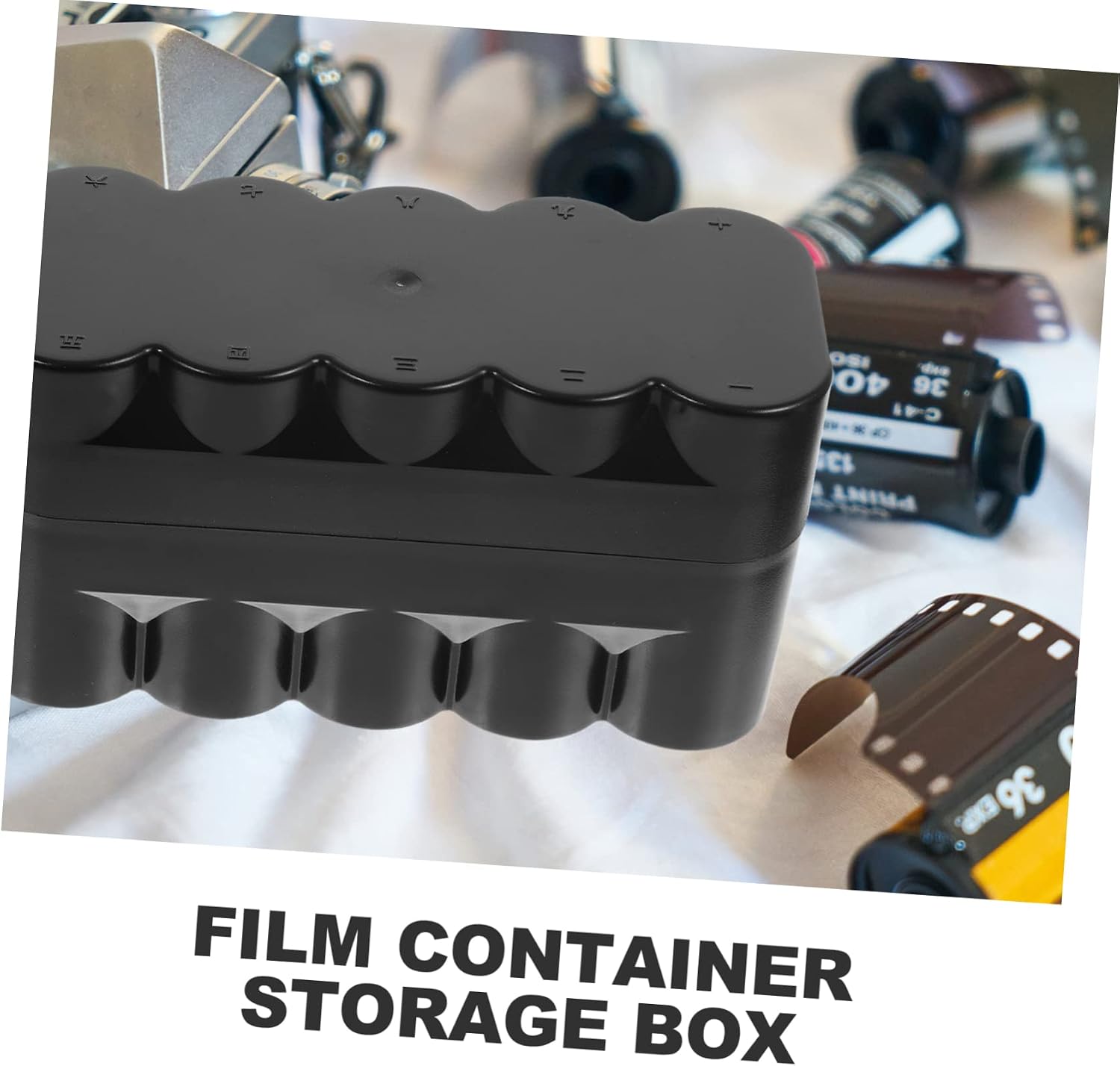 Black 10 Roll Plastic Film Storage Case Portable Pocket Box